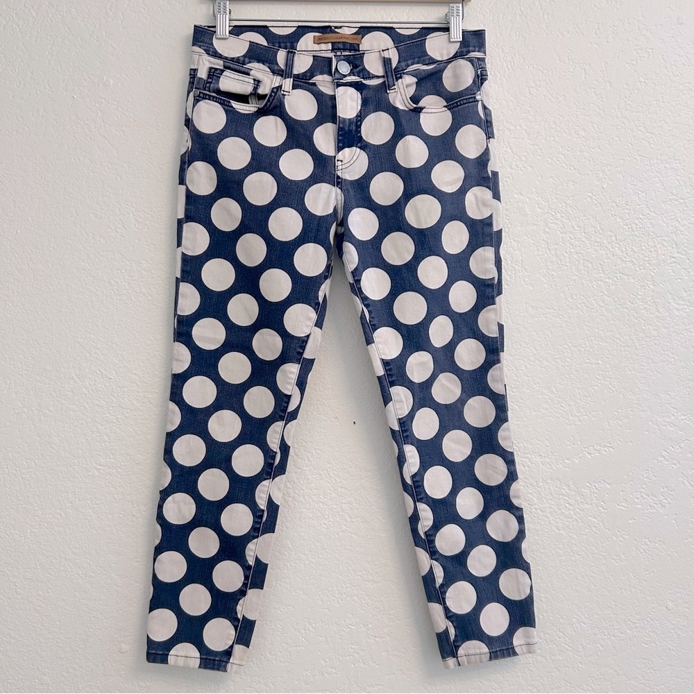 Rebecca Minkoff Navy with White Polka Dot Cropped Jeans